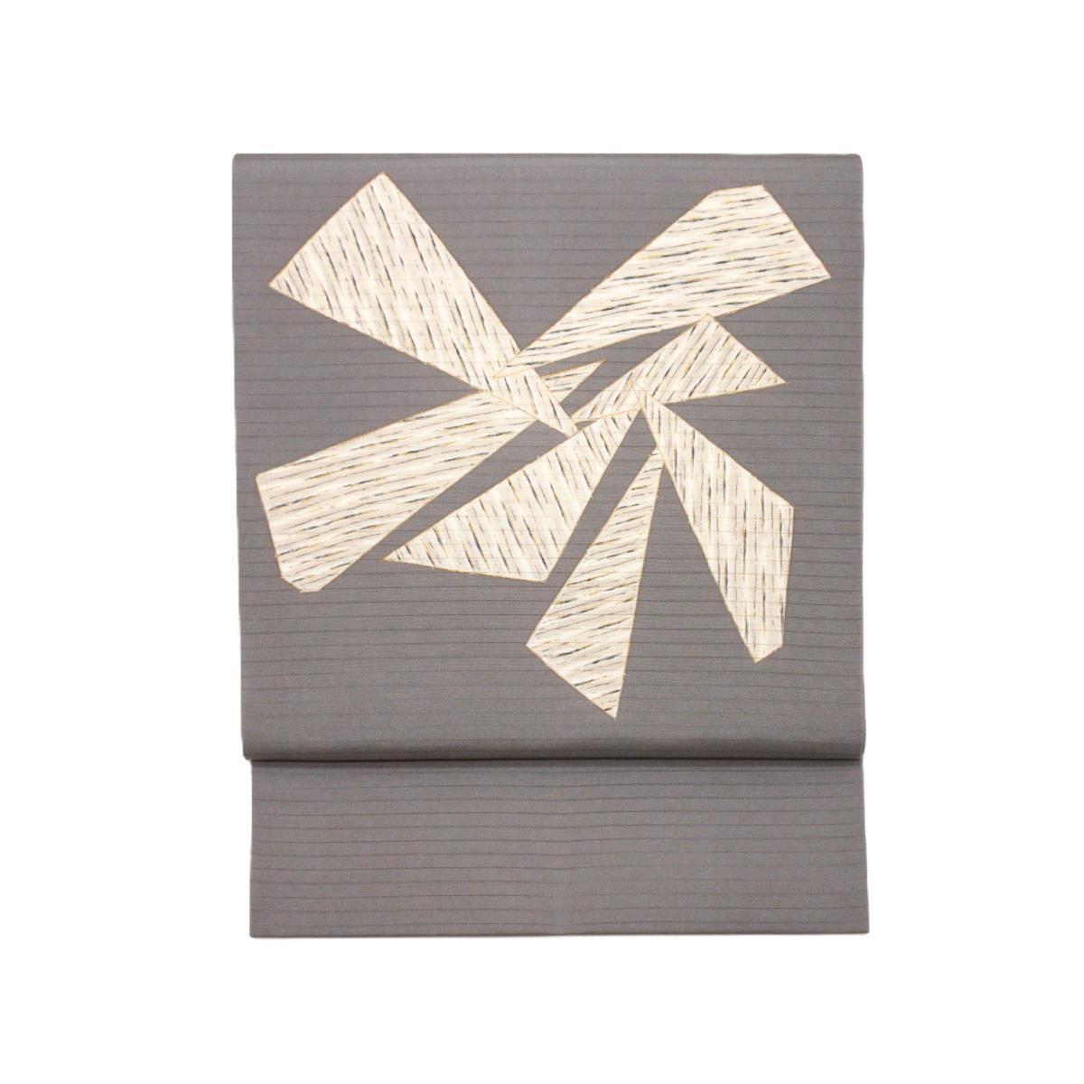 夏名古屋帯　絽塩瀬染帯　開き名古屋　友禅加工