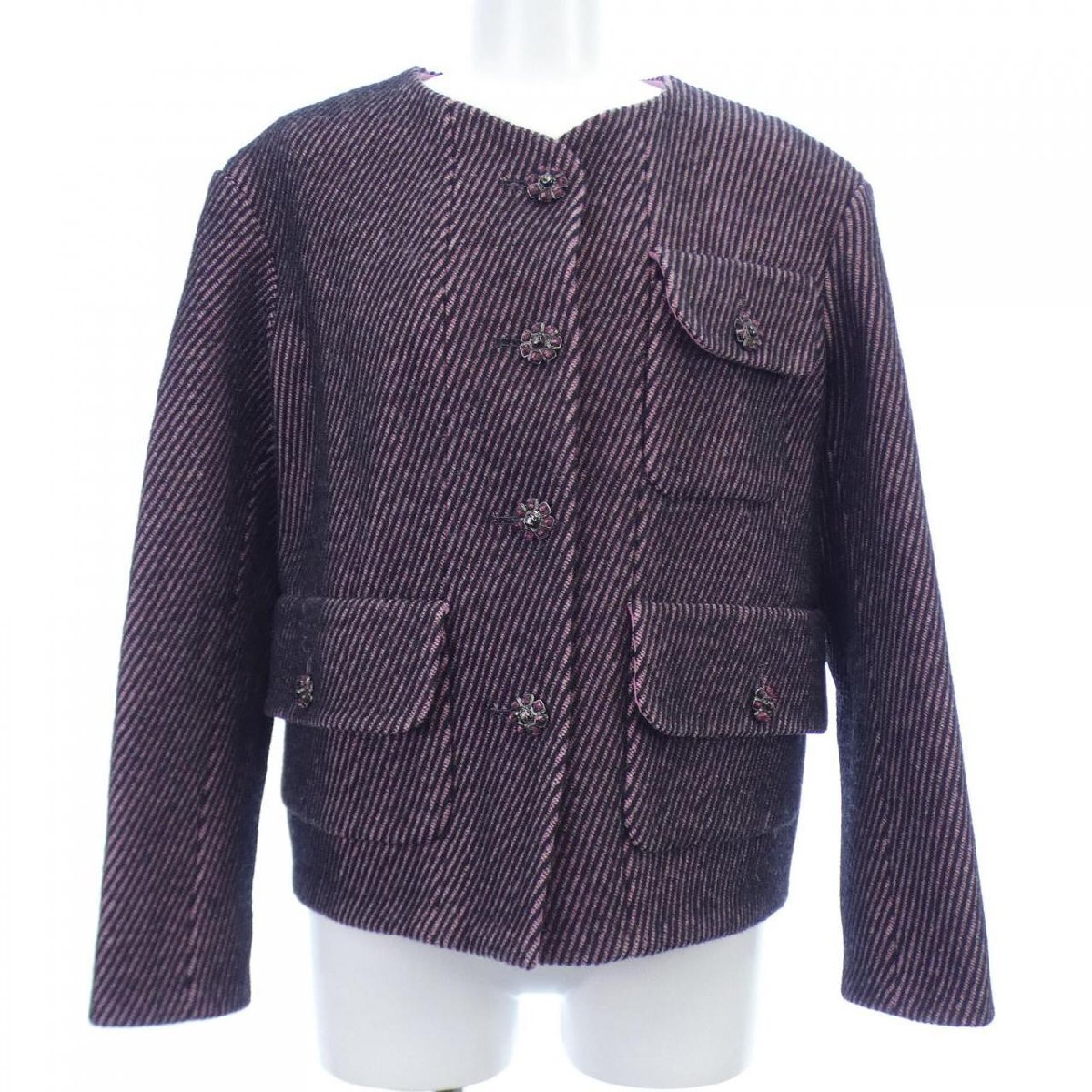 シャネル CHANEL ノーカラージャケット