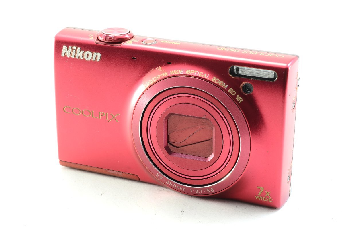 【並品・現状品扱】Nikon ニコン COOLPIX S6100 レッド #4638
