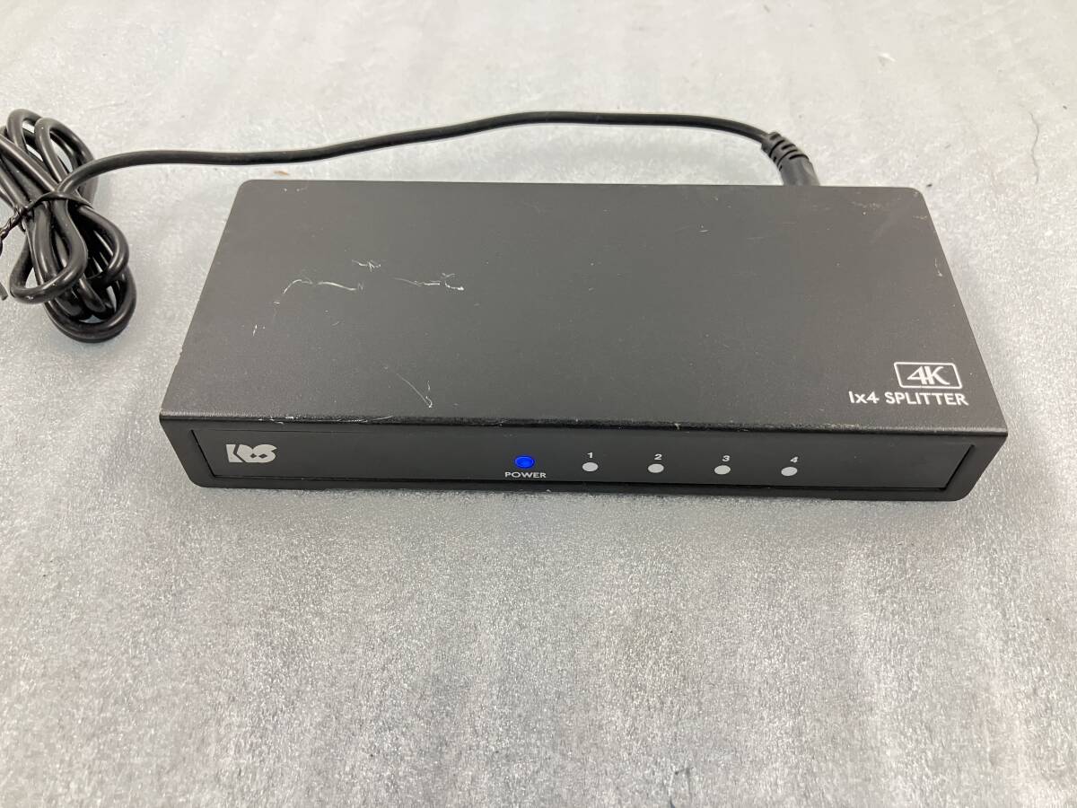 ●ラトックシステム　4K60Hz対応 1入力4出力 HDMI分配器　RS-HDSP4P-4K　中古品