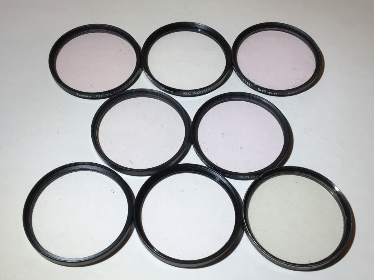 22145 フィルター　大量　まとめ　55mm Kenko MARUMI Toshiba