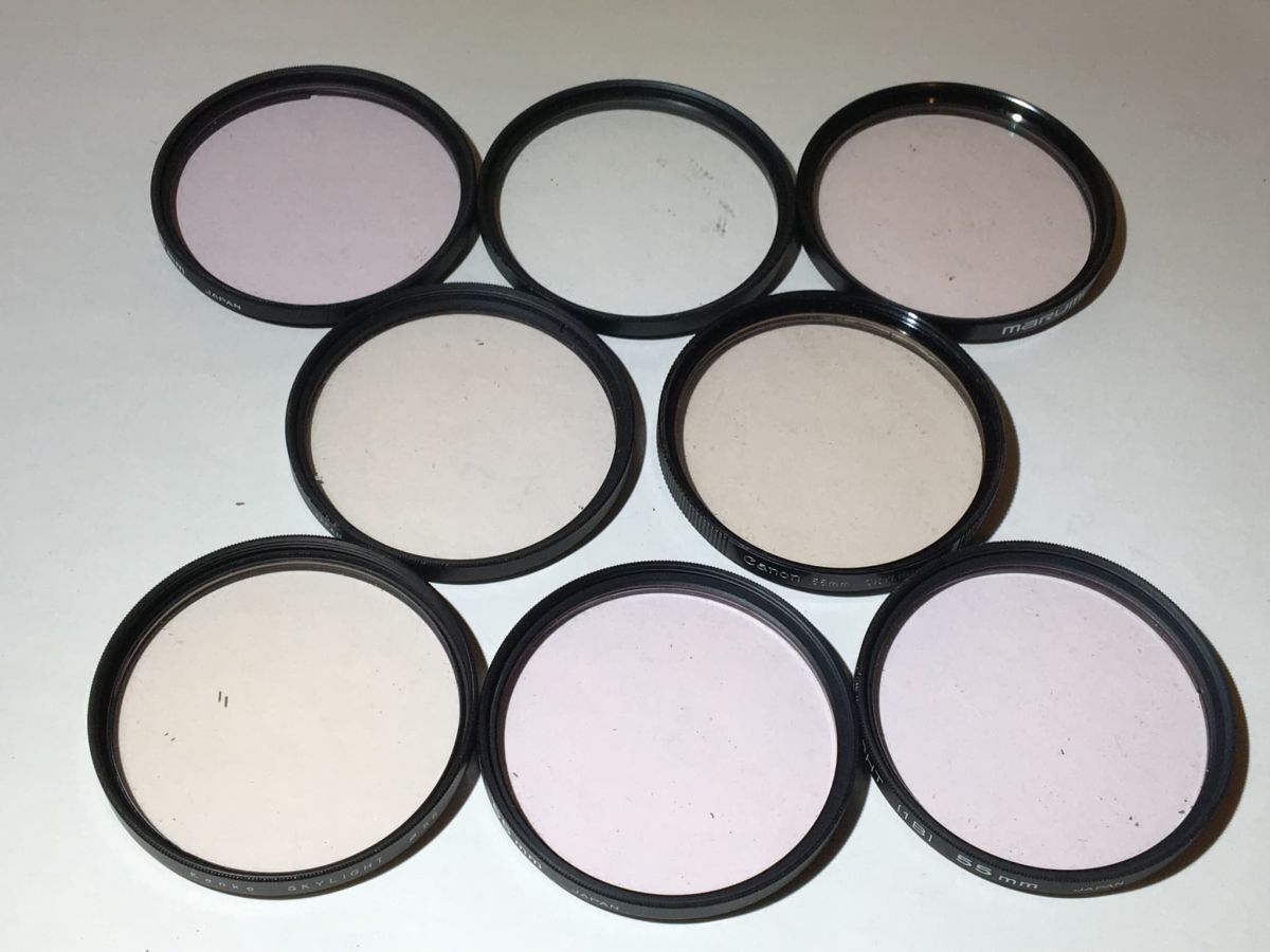 22126 フィルター　大量　まとめ　55mm Kenko MARUMI Toshiba Canon