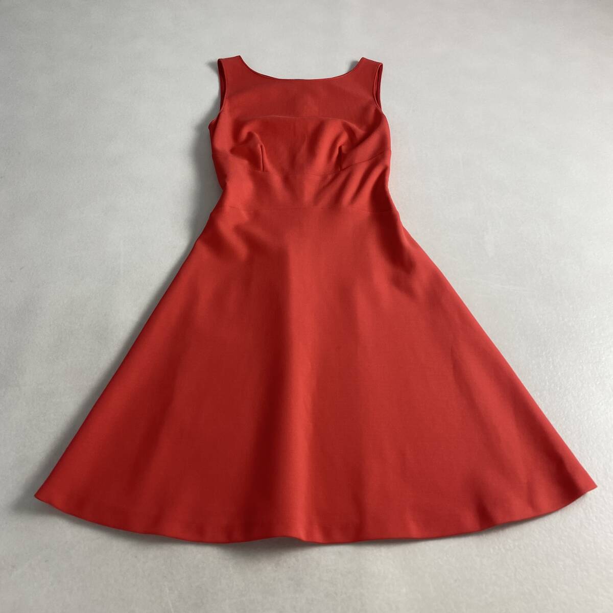 プラダ ワンピース ドレス ワンピース フレア PRADA シルク混 レッド 38 M・L相当