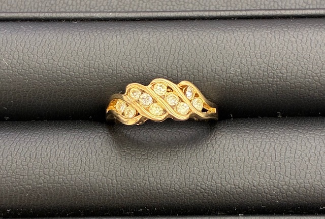 ☆アクセサリー ジュエリー 大特価☆【K18GP ストーン付きリング】金メッキ ゴールドカラー 金色 イミテーション 指輪 雑貨 装飾品 187