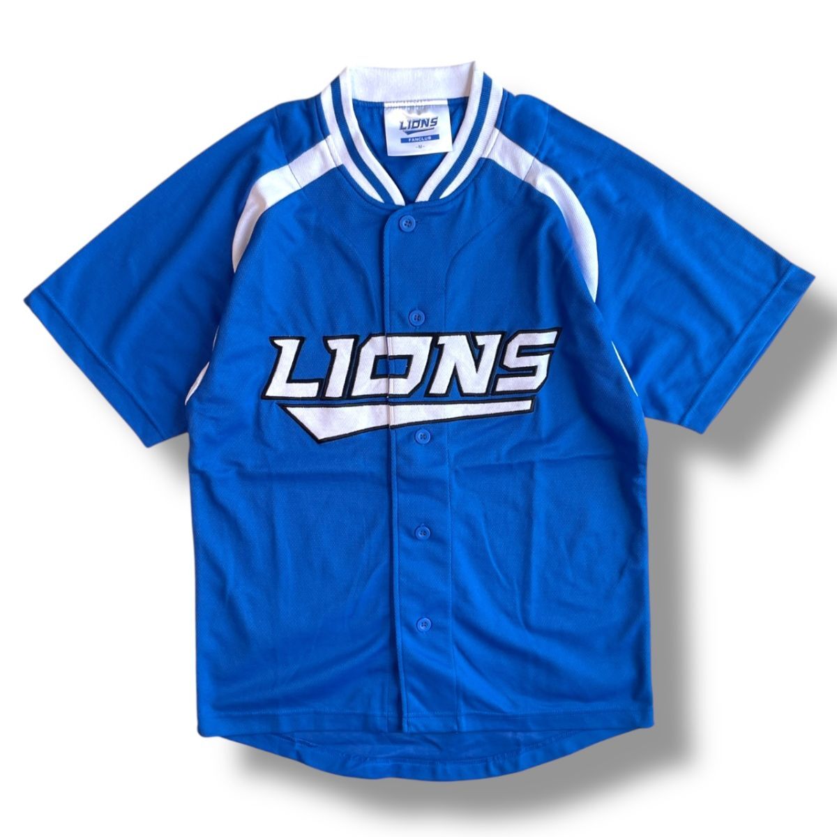国内正規品★ 埼玉西武ライオンズ SEIBU LIONS 応援 ユニフォーム ベースボールシャツ ゲームシャツ 青 Mサイズ NPB プロ野球 パリーグ