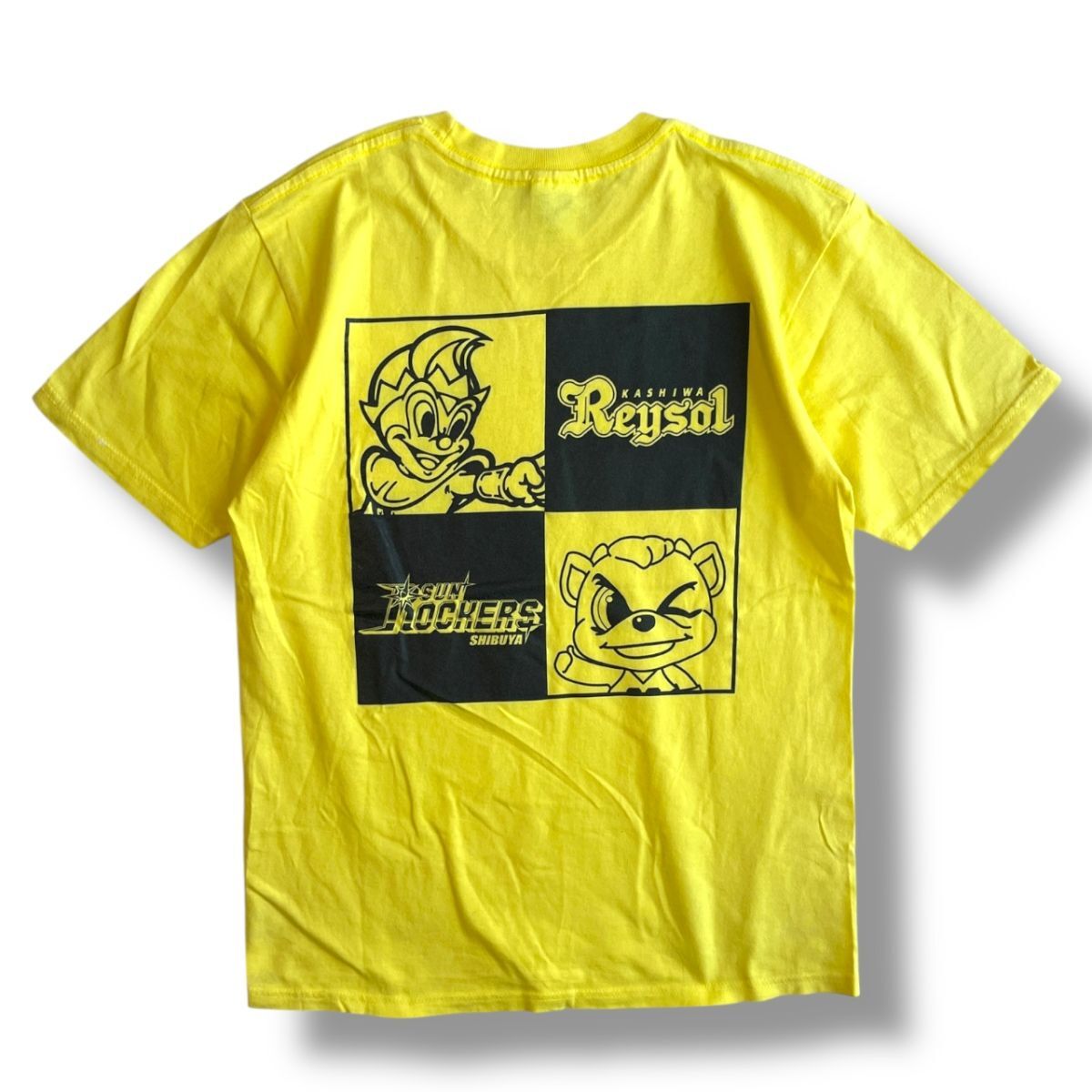 国内正規品★ 柏レイソル × 渋谷サンロッカーズ コラボTシャツ 半袖 黄色 Mサイズ サッカー バスケットボール Jリーグ Bリーグ サポーター
