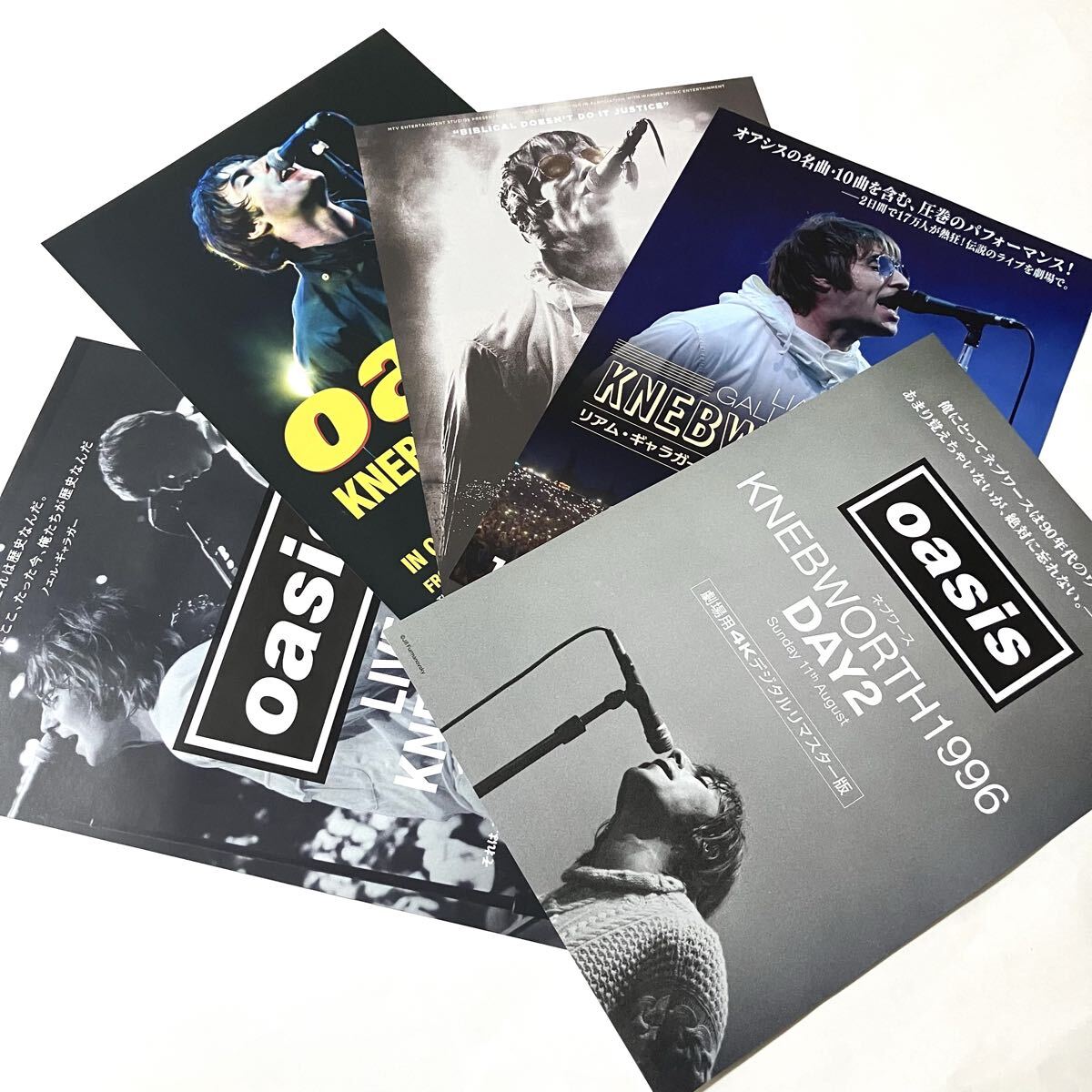 oasis KNEBWORTH 1996 LIAM GALLAGHER 22 映画 チラシ 5枚 ★ オアシス ネブワース Noel リアム ノエル ギャラガー 映画 Movie flyer flier