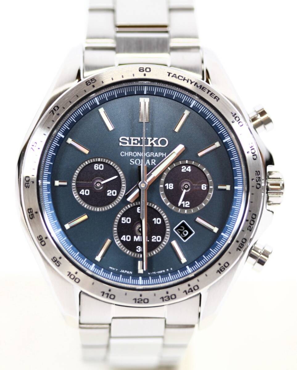 Y6934#◆美品◆SEIKO セイコーセレクション メンズ ソーラー クロノ SBPY163