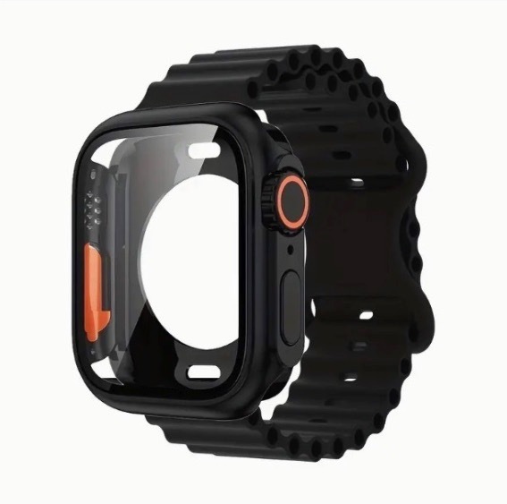 【ブラック】Apple Watch 10　46mm ケースとシリコンバンドセット