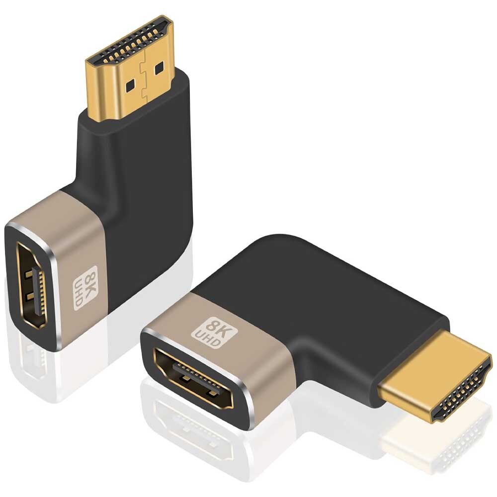 HDMIアダプターエクステンダーコネクタ HDMI L型変換アダプタ 8K L字型HDMI変換アダプタ オスメス 左向き