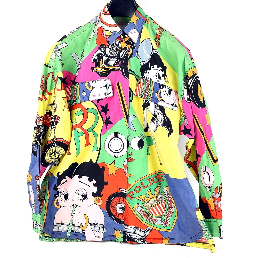 【A0991】VERSACE ヴェルサーチ ベティデザイン ヴィンテージ シャツ Mサイズ