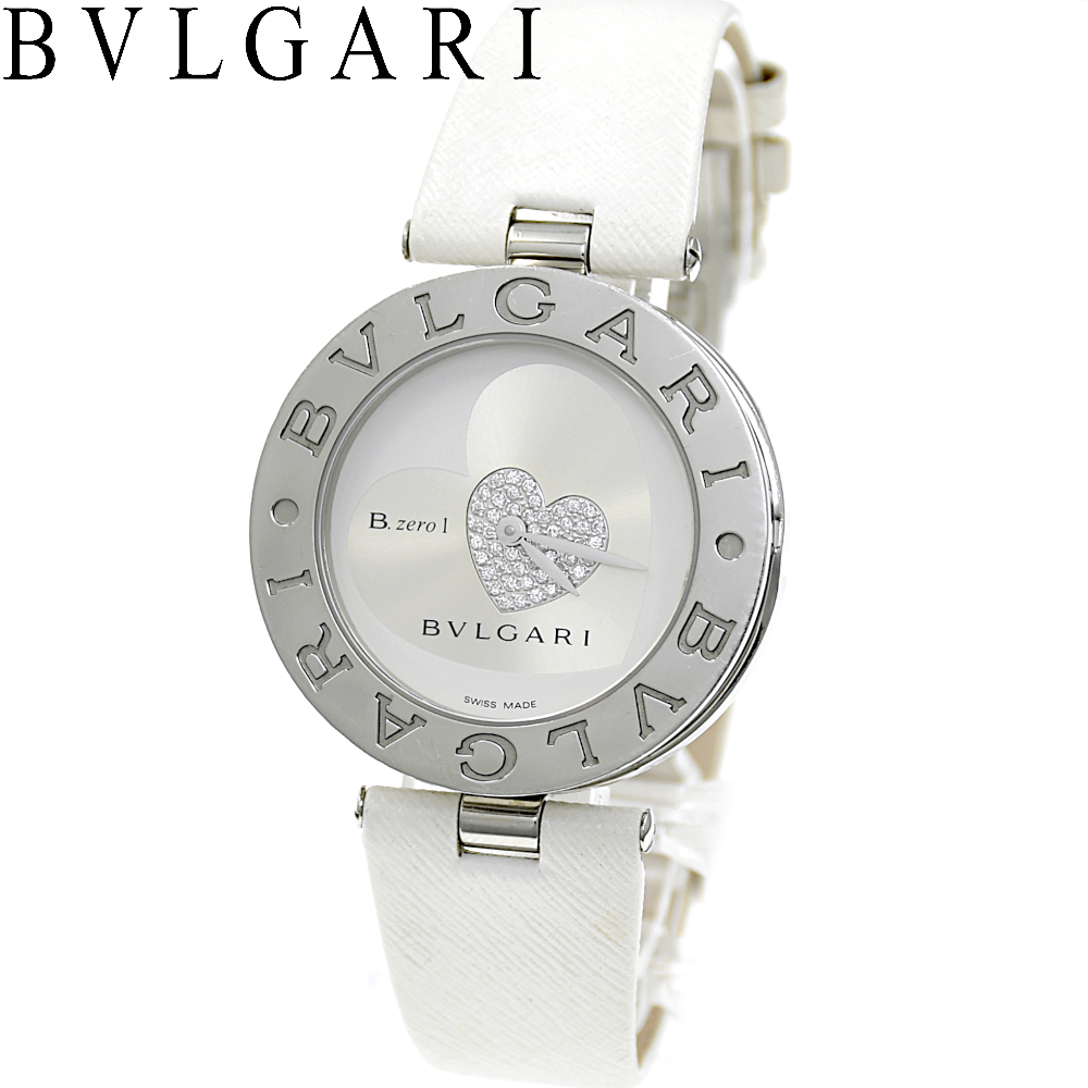【A02618】BVLGARI B-zero1 ブルガリ ビーゼロワン ハート ダイヤ BZ35S QZ クォーツ レディース腕時計 シルバー