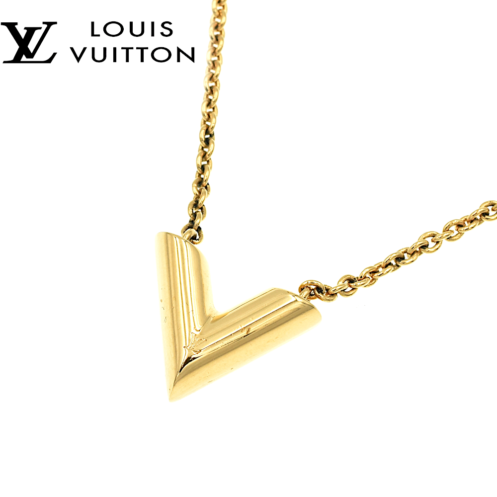 【A2361】LOUIS VUITTON ルイヴィトン M61083 エセンシャルV ネックレス ゴールド