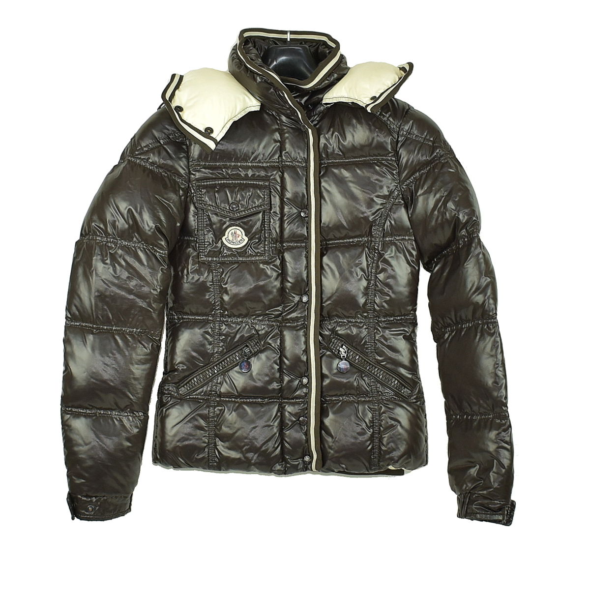 【a281】MONCLER モンクレール レディース フード付き ダウンジャケット サイズ00 茶