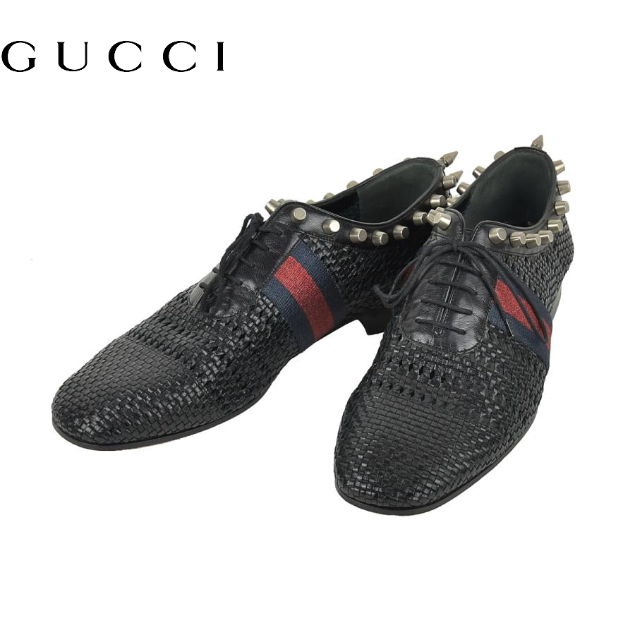 【a139】GUCCI グッチ シェリーライン スタッズ ドレスシューズ