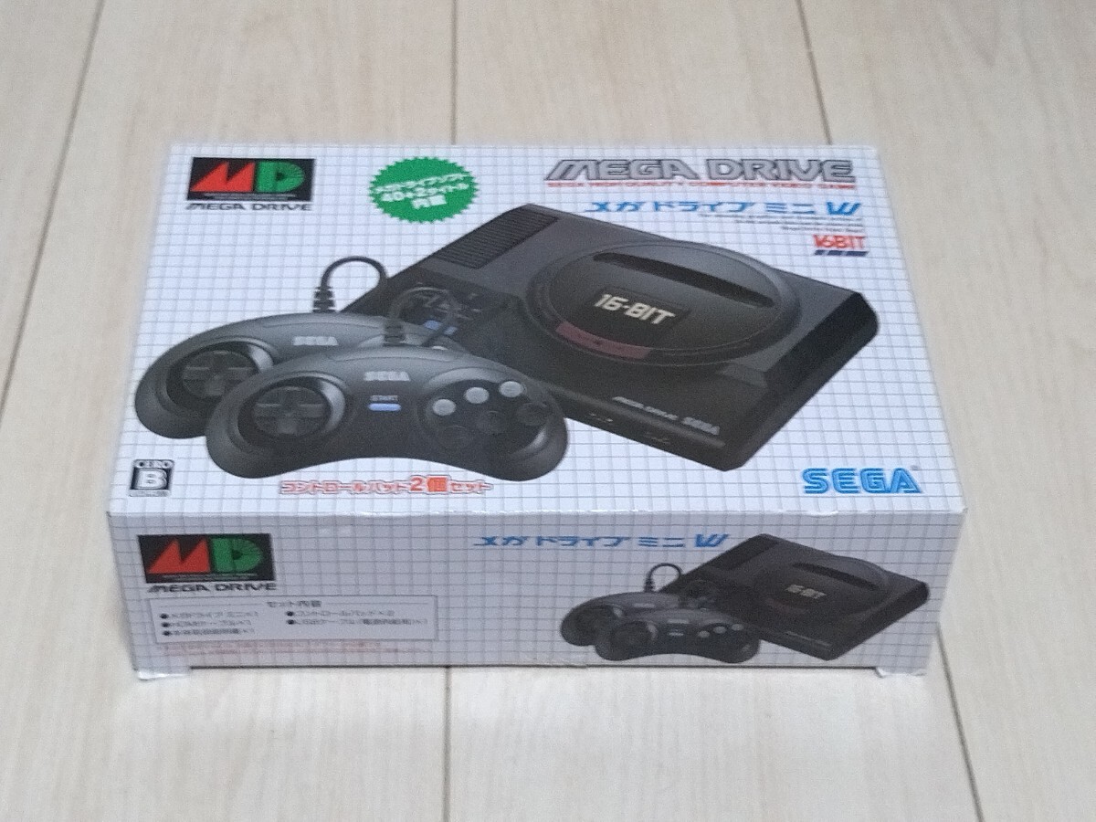 即決価格です MD 新品同様極美品 セガメガドライブミニW ファイティングパッドコントローラー2個電源供給用ケーブルHDMIケーブル動作確認済