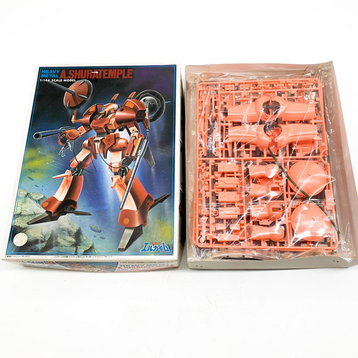 0073【未組立・内袋未開封】バンダイ 1/144 A.シュラテンプル エルガイム 重戦機 プラモデル L-GAIM No.15 希少品 当時物 昭和レトロ