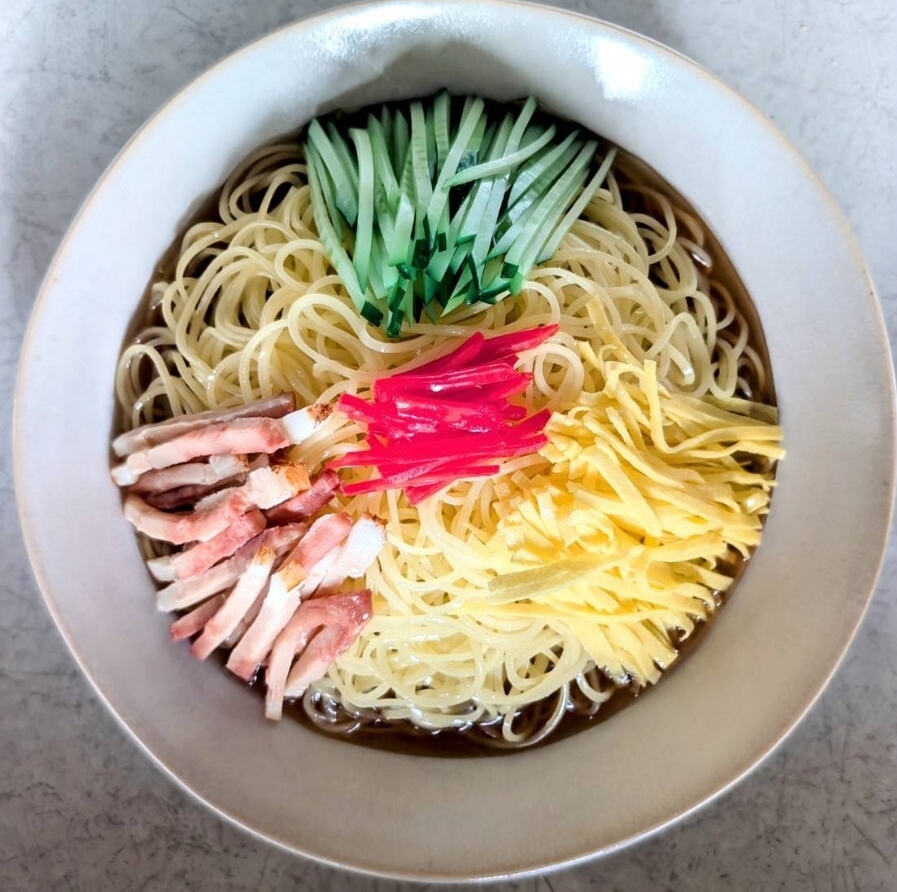 【まいづる食品サンプル】冷やし中華　F-8
