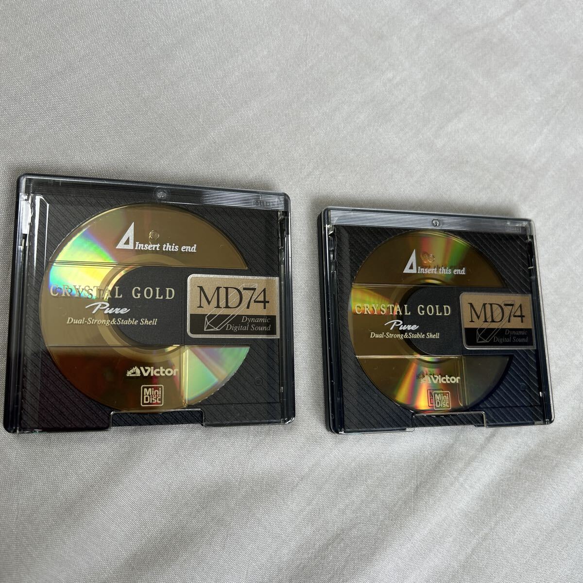 新品　Victor ビクター CRYSTAL GOLD 録音用MD ミニディスク 74分　2個
