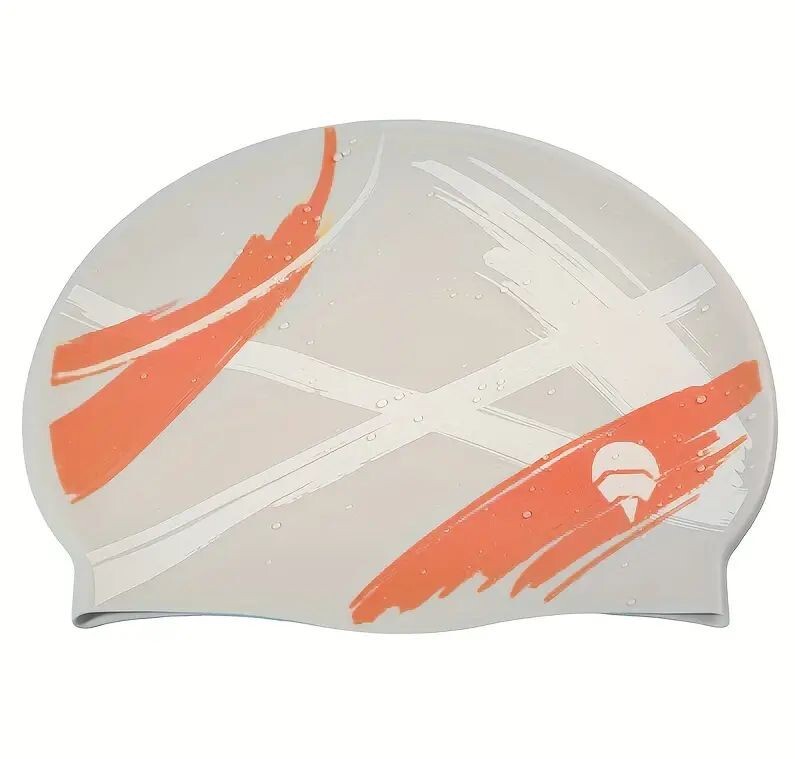 【プールに映える！】スイムキャップ《ライトグレー》男女兼用■シリコン素材●グレー系Swim cap