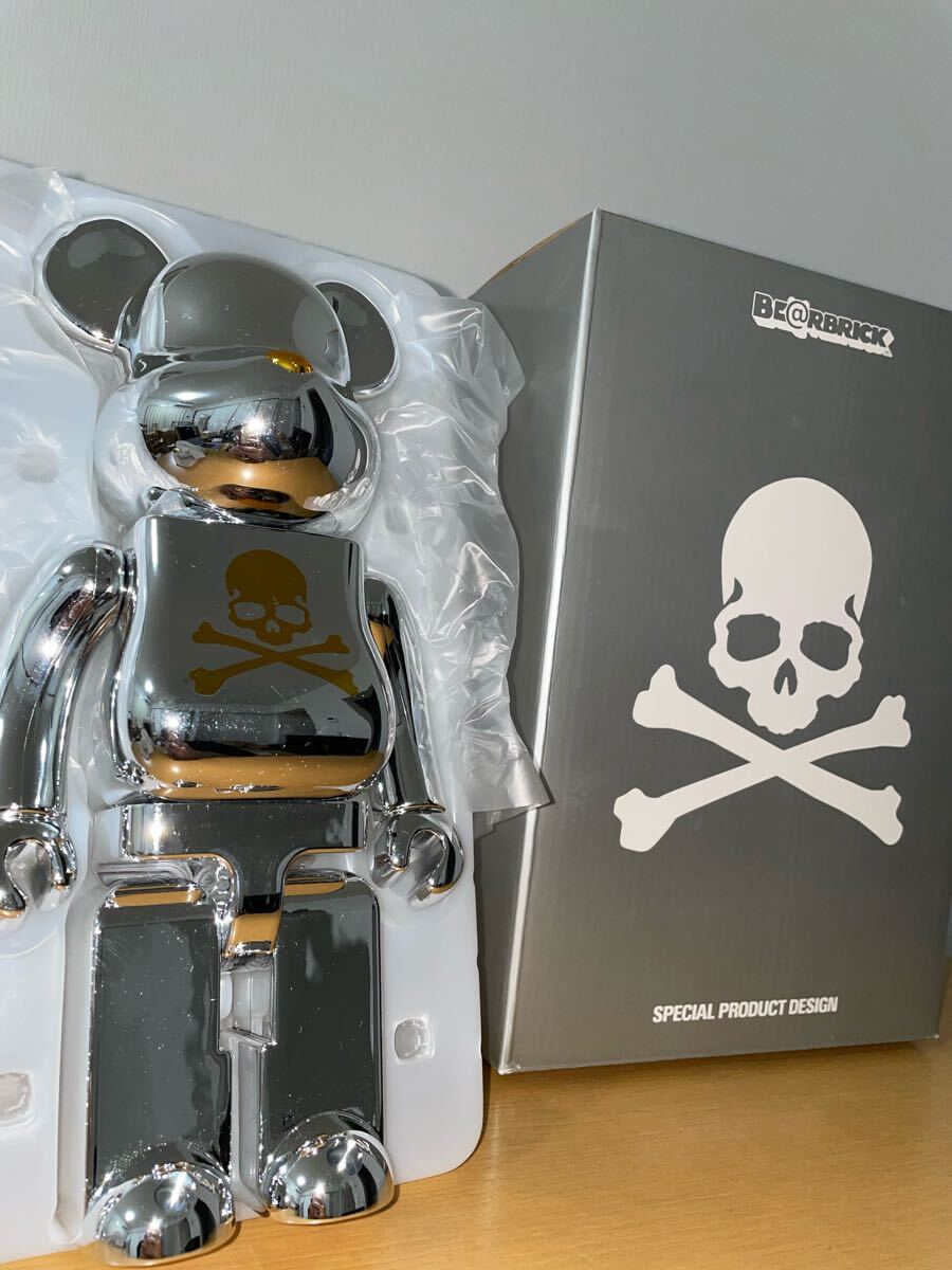 BE@RBRICK mastermind JAPAN CHROME SILVER 100% & 400%