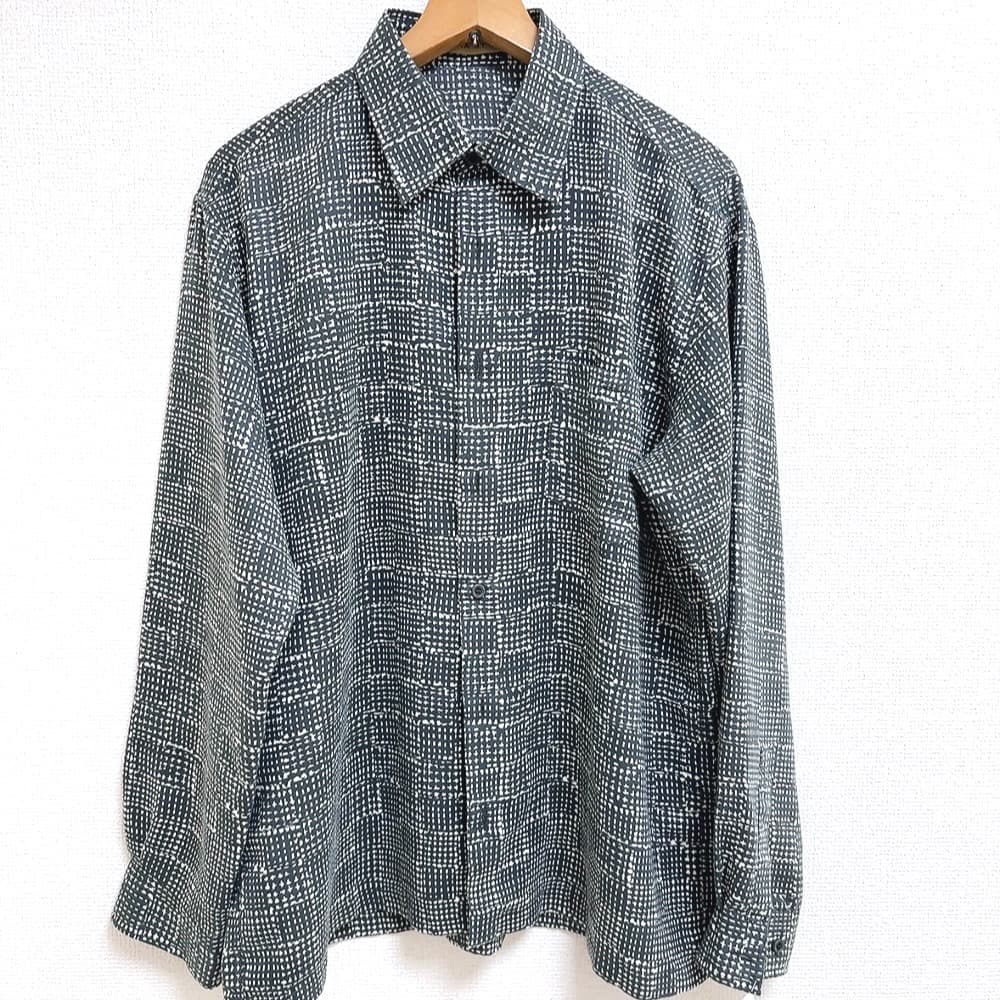 ライカスタイル RAIKA style シャツ チェック ネイビー～グレー 48サイズ 951150