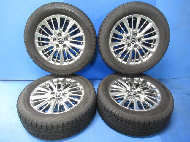 【即決有】 トヨタ アルファード 30 後期 純正 17インチ 17X7.5J +33 5穴 PCD114.3 225/60R17 99Q スタッドレス ホイール 4本 (g009834)