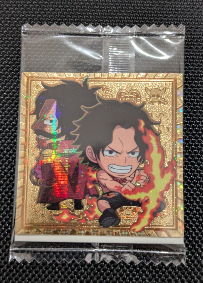 ワンピース大海賊シールウエハース log 12 エース＆ロジャー　パラレル