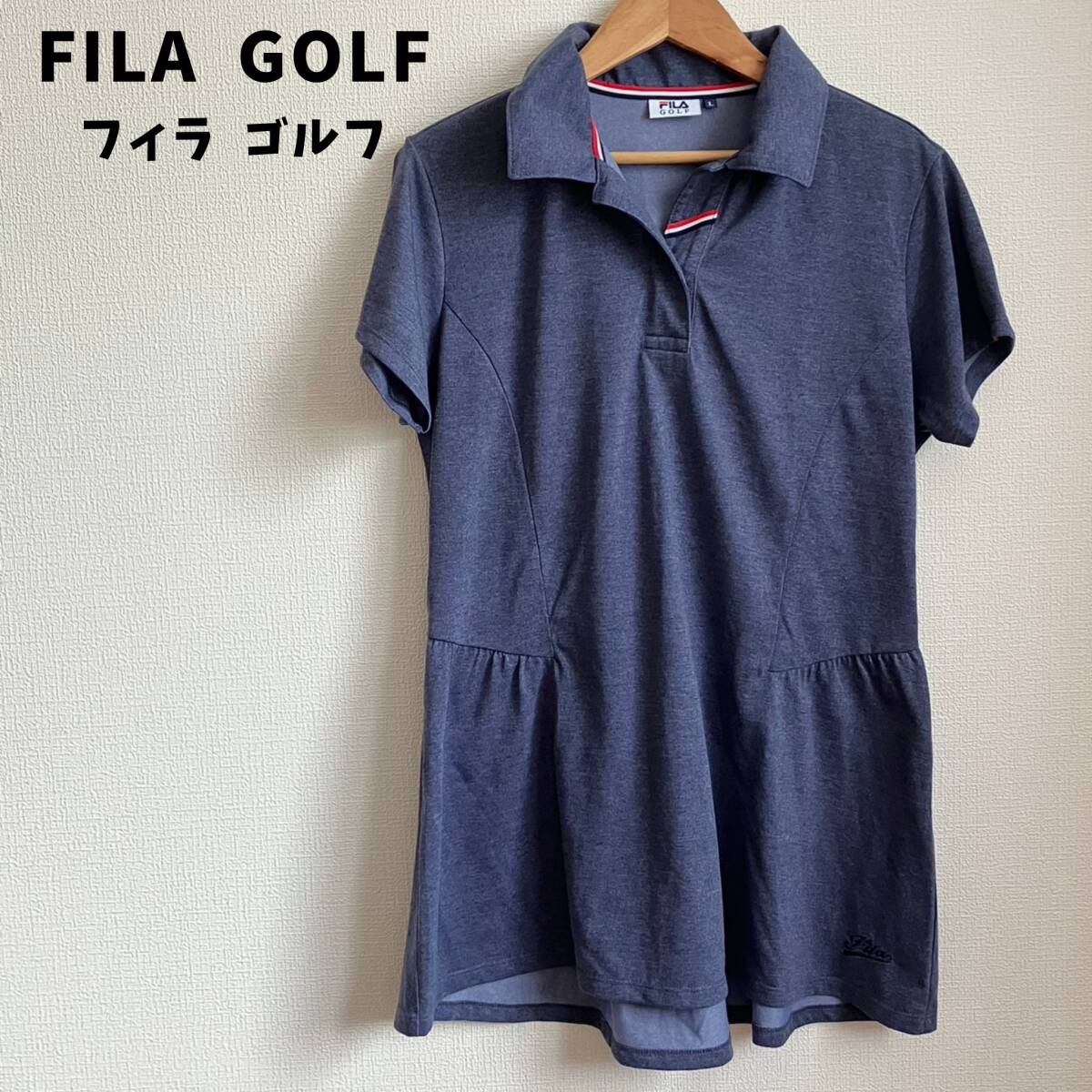 美品★FILA GOLF フィラゴルフ ポロシャツ チュニック丈 半袖