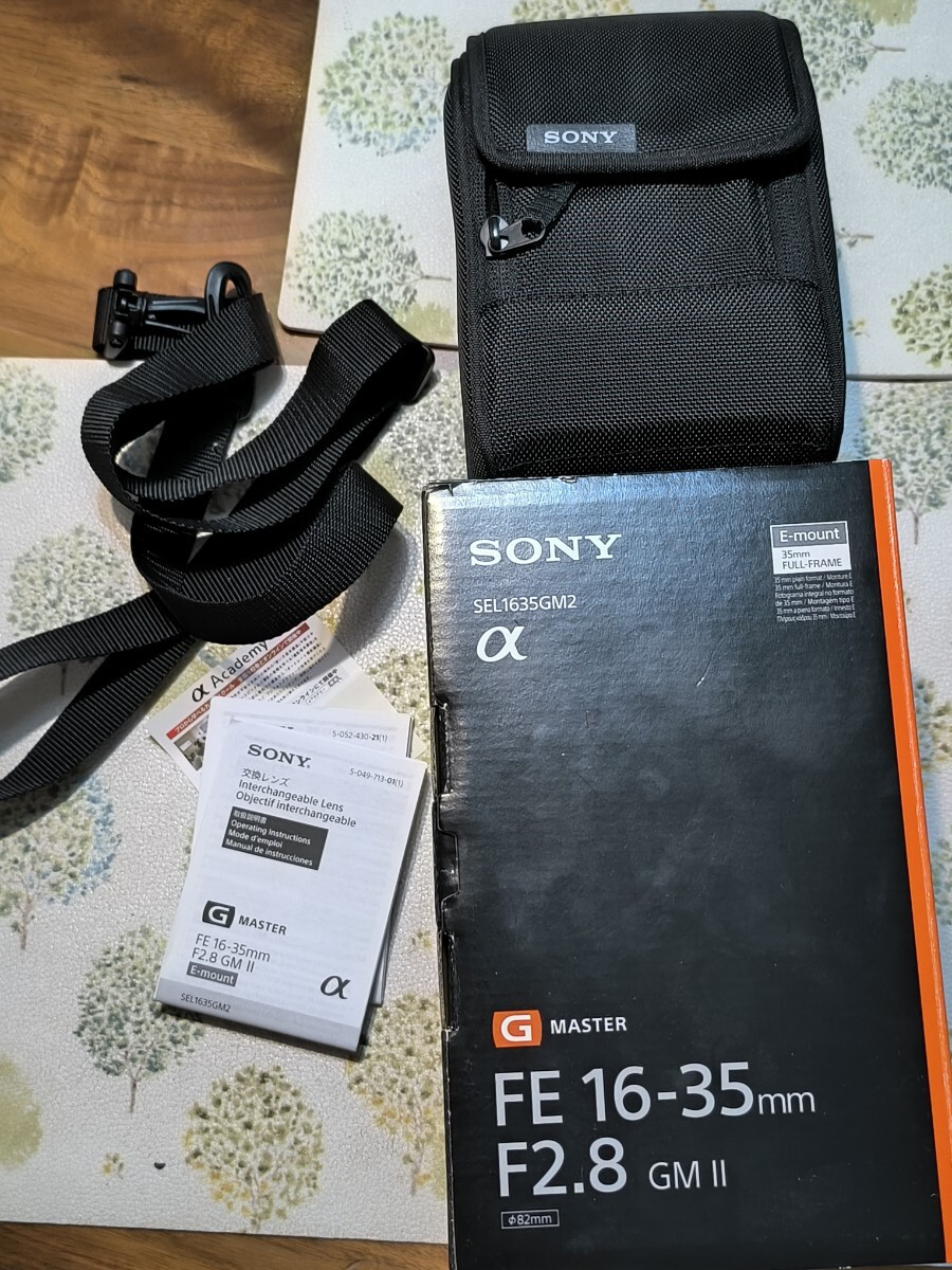 FE 16-35mm F2.8 GM II SEL1635GM2 元箱　取説　マニュアル ケース　、レンズ無し