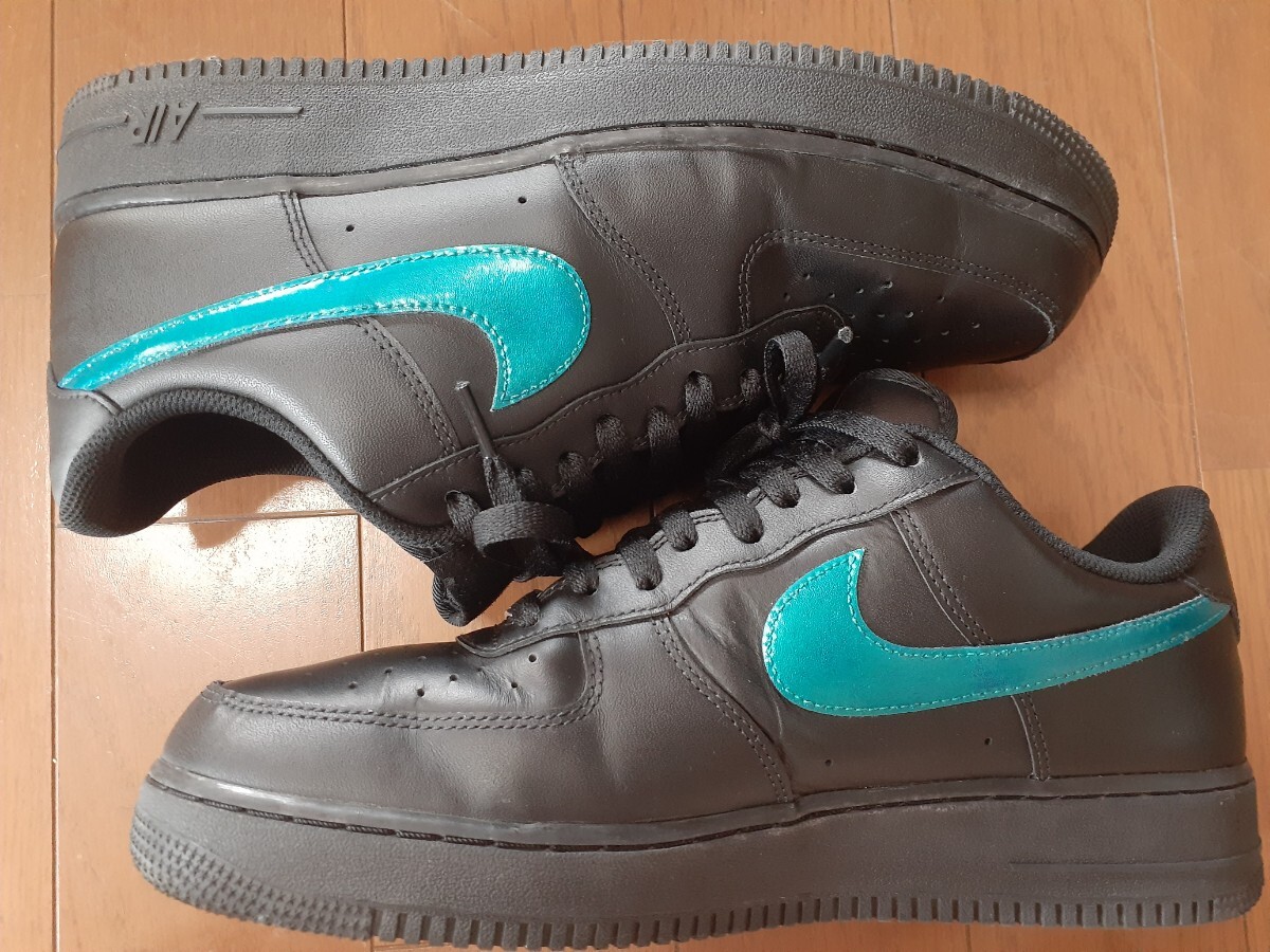 30.5cm エアフォース1 ティファニー カスタム　AIR FORCE1 Tiffany ティファニーブルー　ターコイズ ブルーグリーン 青緑 NIKE ナイキ