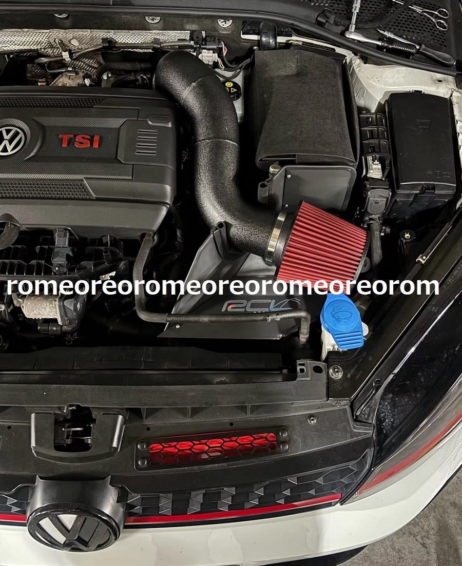 限定 特価 VW ゴルフR MK7 断熱版付き 2.0TSI エアクリーナー エアインテーク アルミ パイピング キット 2014～2021 レッド
