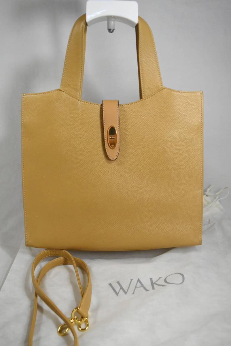 WAKO　和光　ハンドバッグ　ショルダーバッグ　レザー　保存袋付き