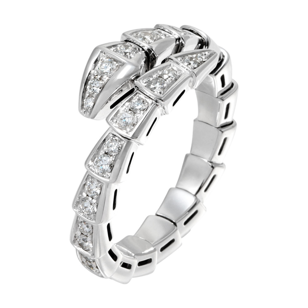 ブルガリ セルペンティ(ヴァイパー) L K18ホワイトゴールド リング 中古