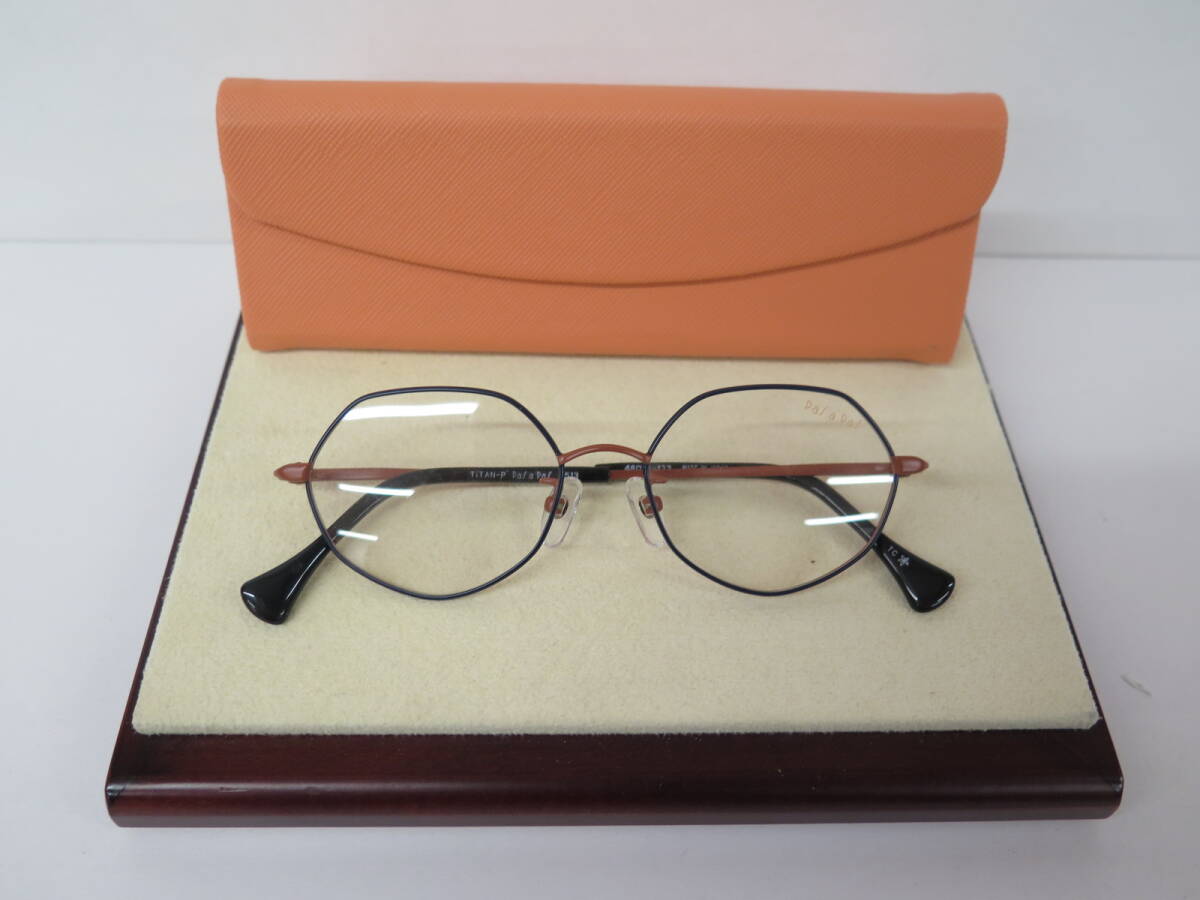 6-41　未使用展示品　Pas a Pas　パサパ　model 4513　COL.TC　チタン　メガネフレーム　眼鏡フレーム　48口15-133