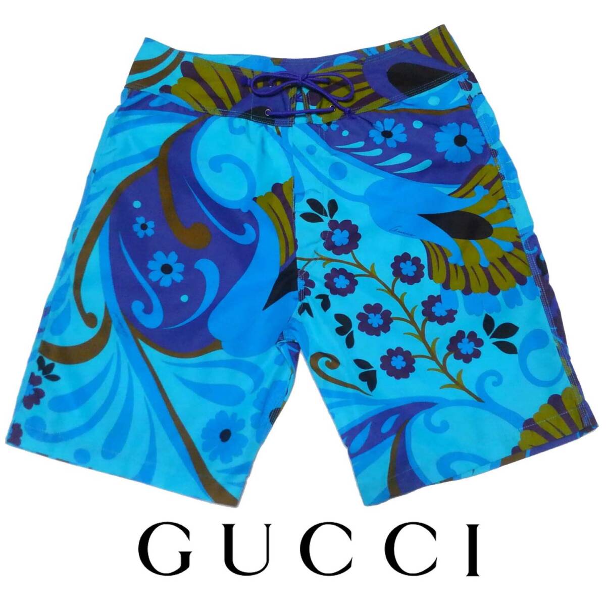 グッチ GUCCI スイムパンツ 水着 ★ サーフパンツ サーフトランクス ボードショーツ ハイブランド ビンテージ オールド イタリア製