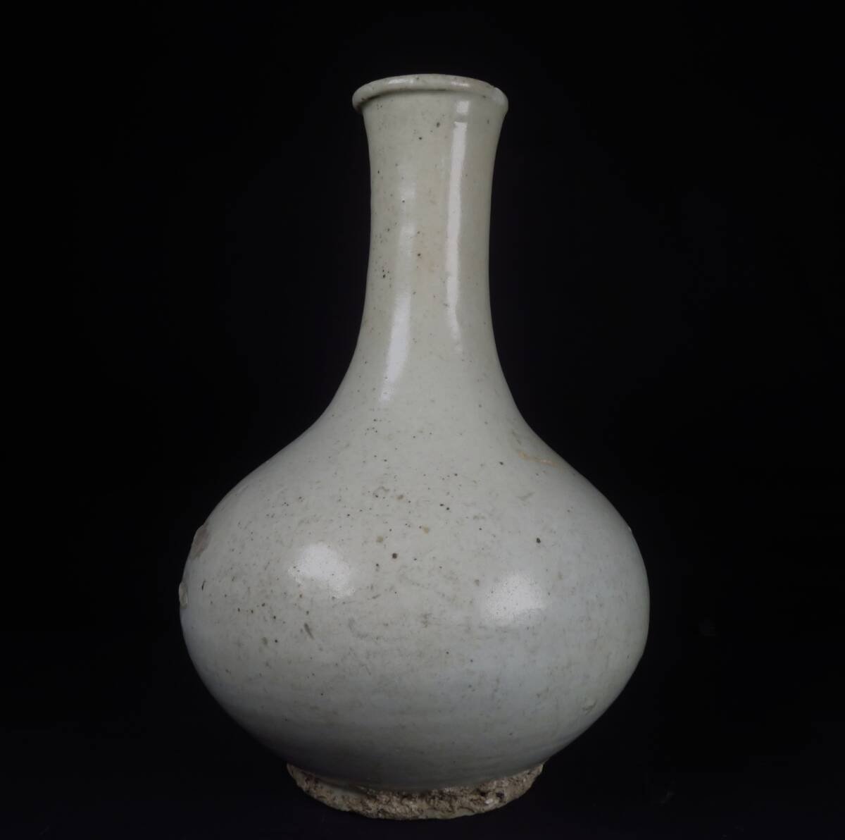 【SAKURAYA】コレクター委託品【李朝 白磁 壷】時代物 飾壺 壺 花瓶 徳利 朝鮮古美術 朝鮮古陶磁器 骨董品 古美術品 高さ22.5cm