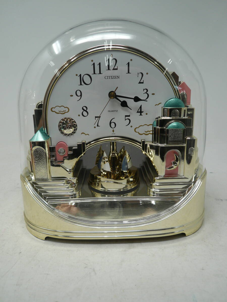 中古　CITIZEN　シルエットロマンス699　4SG699　置時計【I-579】送料無料（北海道沖縄離島佐川急便中継料金がかかる地域は除く）