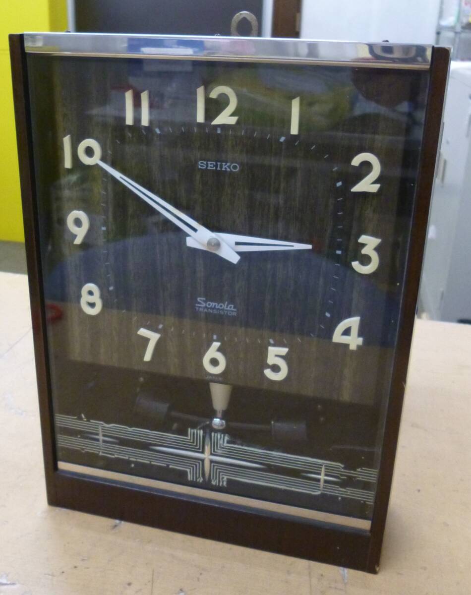 中古ジャンク SEIKO ソノーラ トランジスタ振り子掛け時計 [K-76] 送料無料(北海道・沖縄・離島・佐川急便中継料金がかかる地域は除く)