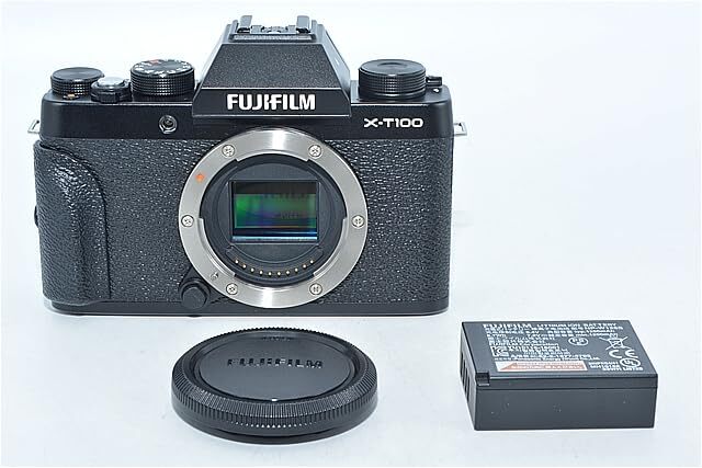 254★ほぼ新品★FUJIFILM ミラーレス一眼 カメラ X-T100ブラック X-T100-B