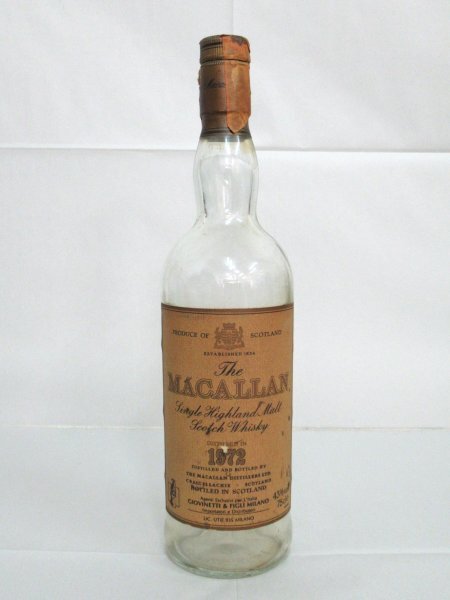 【空瓶】ザ マッカラン 18年? 1972 The MACALLAN Single Highland Malt Scotch Whisky 750ml 43% 空き瓶 検索ワード：空き箱