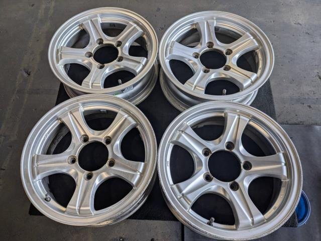 社外 weds アルミホイール 16インチ 4本セット 16×5.5JJ 5H PCD139.7 +19 ハブ径約110mm 【ジムニー JB23Wより取外し】