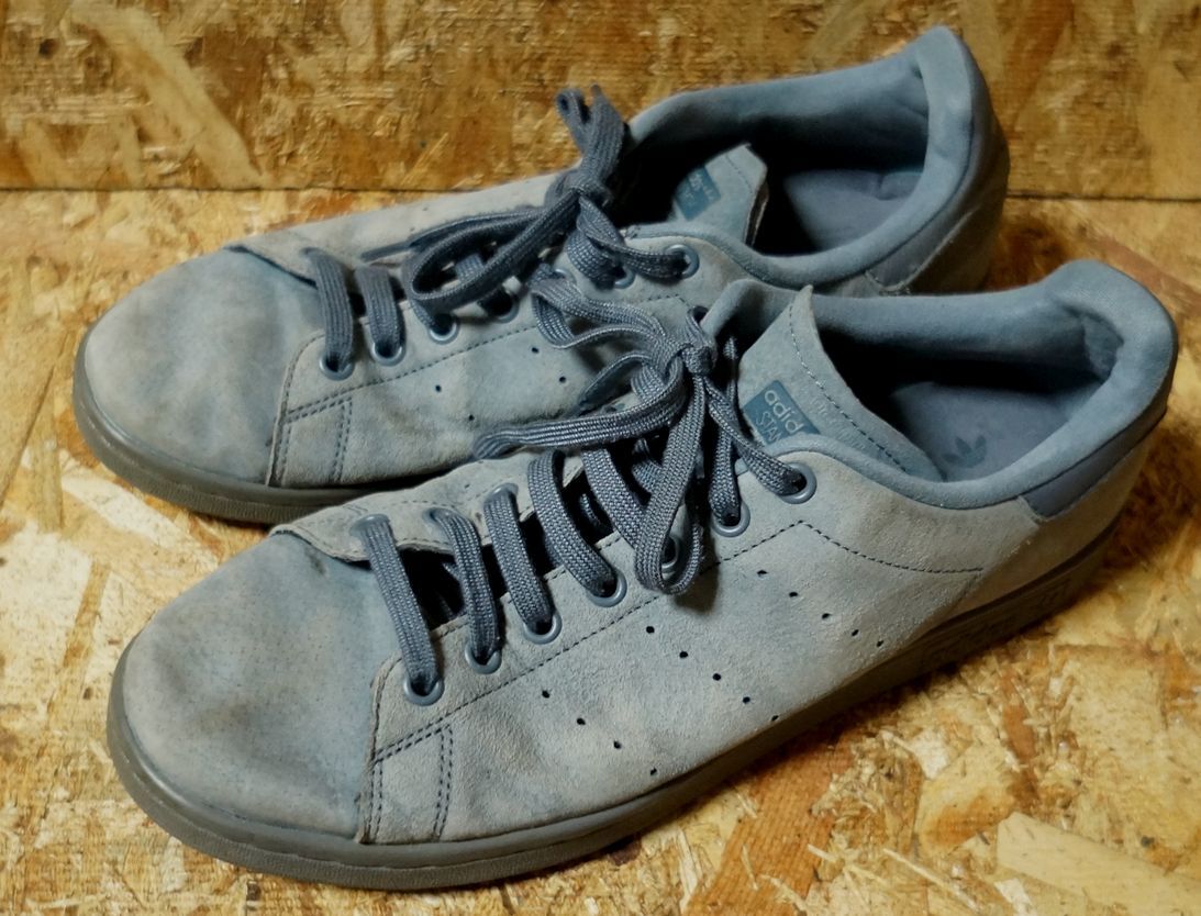 adidas 本革スエード STAN SMITH グレー US10.5 28.5cm アディダス スタンスミス モノ S75108 