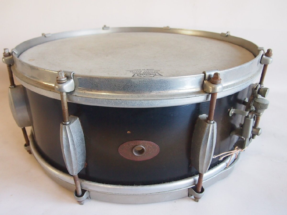 伝説の名器 1951年 Slingerland スリンガーランド ラジオキング スネアドラム14×5.5 Radioking snare　Black&GoldDuco