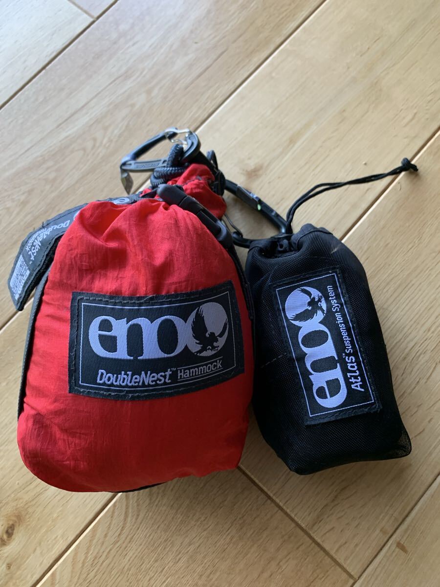 新品 未使用☆ENO イーノ ダブルネスト ハンモック キャンプ ストラップ付き 軽量 １～２人用 300ｃｍ 定価21000円 DoubleNest Hammock