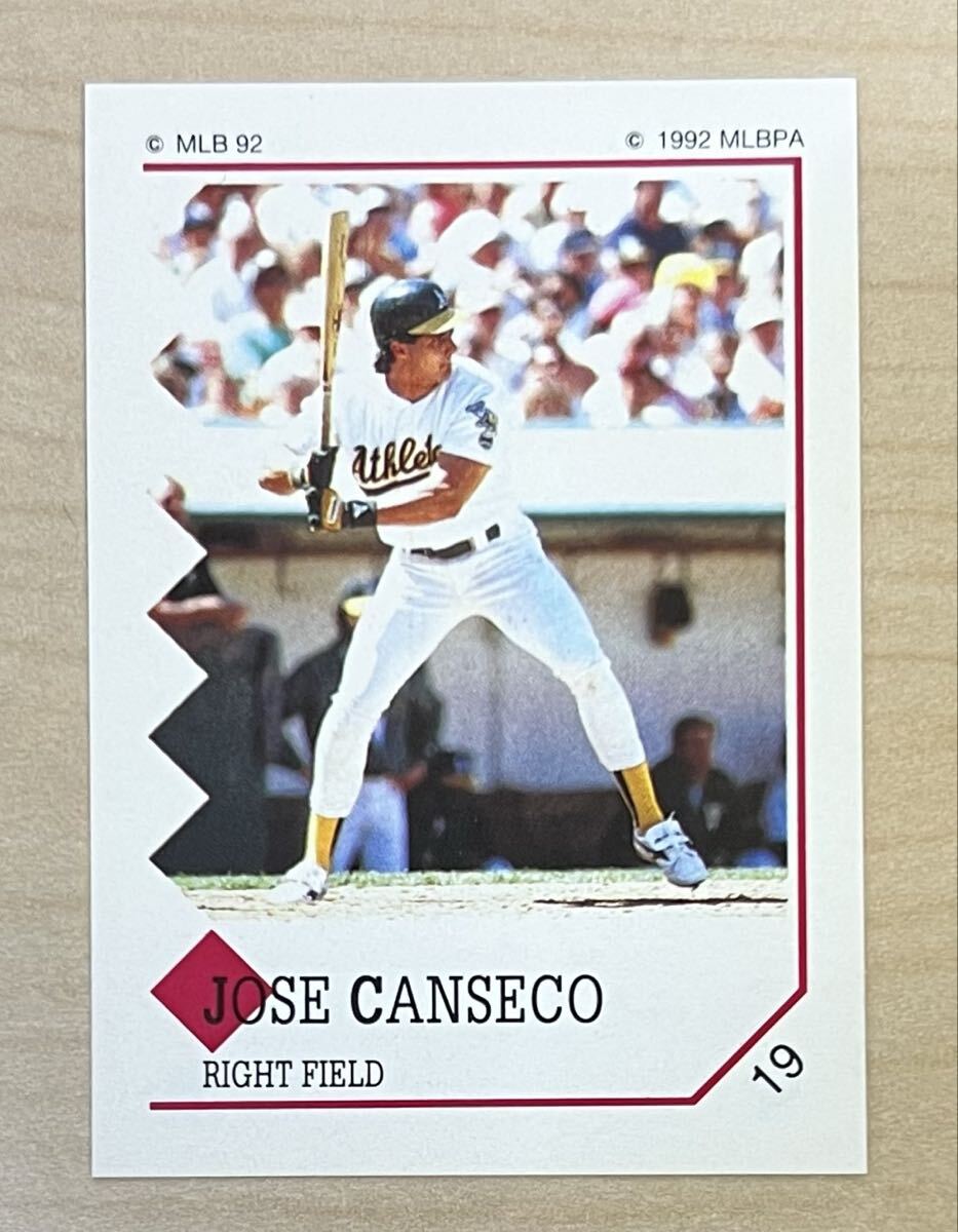 1992 Panini Album Stickers ホセ・カンセコ Jose Canseco #19