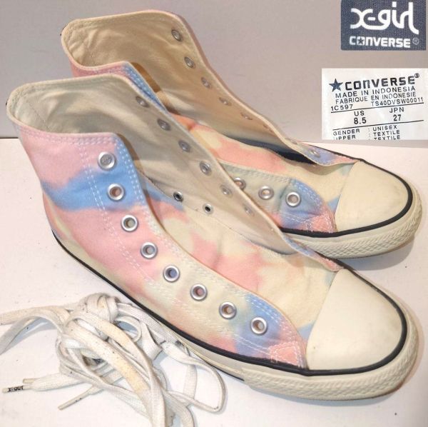 ★美品★CONVERSE ALL STAR X-G HI 27 コンバースｘX-girl コラボスニーカー ユニセックス★