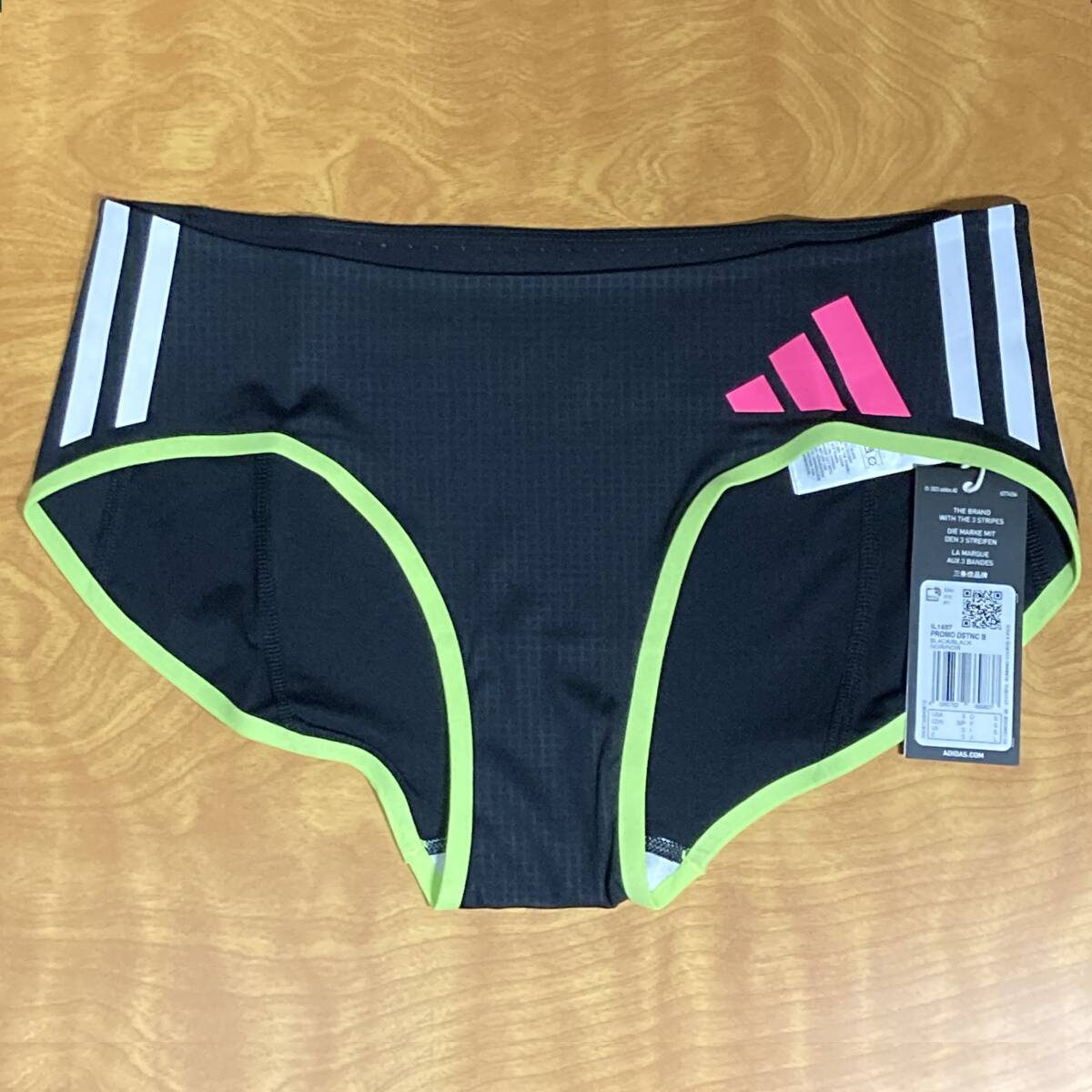 新品「adidas」 ディスタンス レーシングショーツ 日本/Lサイズ ブラック/陸上競技/ブルマ/インポート/実業団/コスプレ/アディダス/コンペ