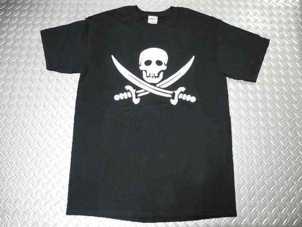 ☆PIRATES SKULL T-SHIRT M BK☆NSWC Seal パイレーツ スカル Tシャツ
