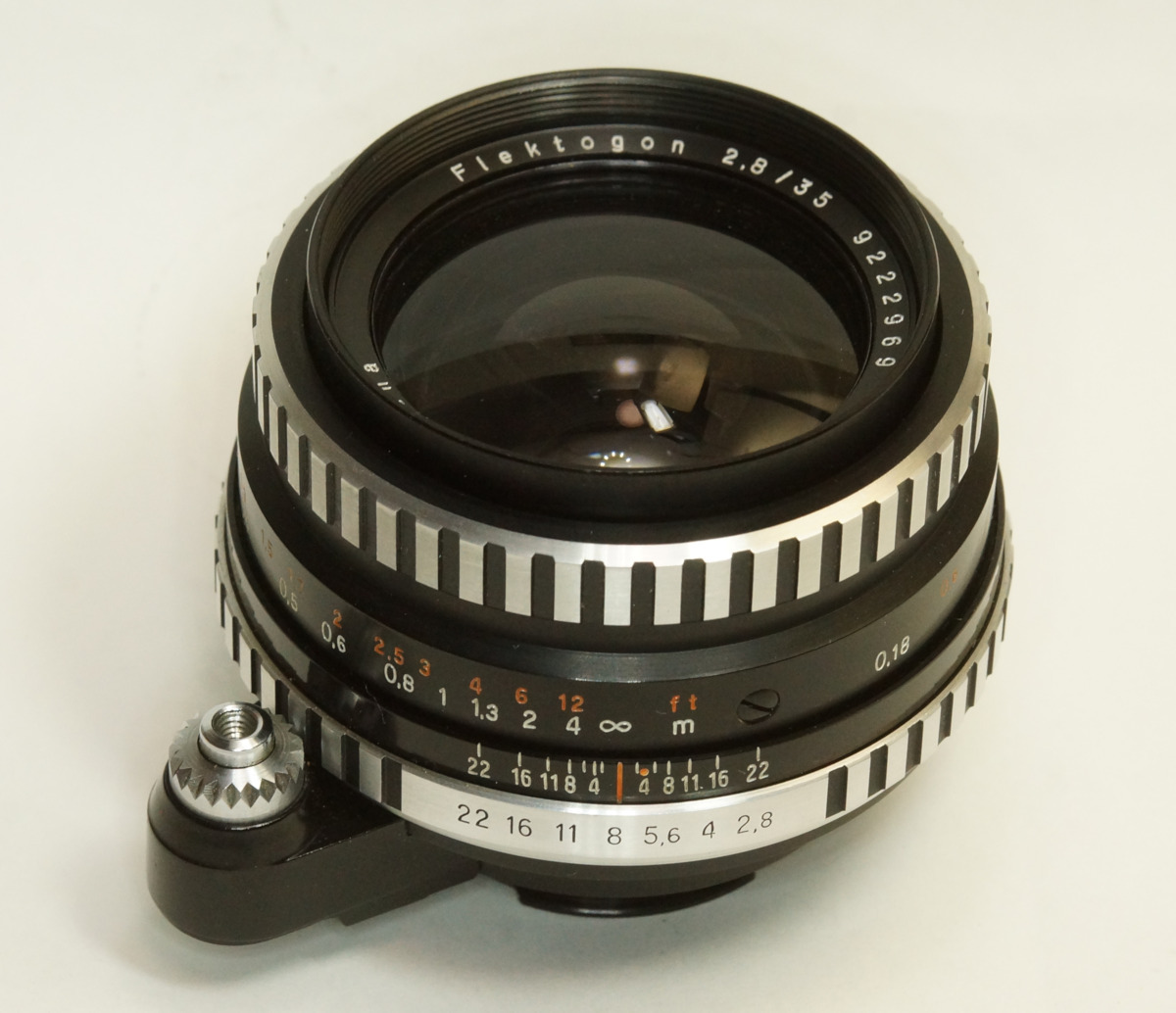 ドイツ製 Carl Zeiss Jena Flektogon 2.8/35 Exakta 124N-969 ゼブラ 銀文字 70年代 後期 元箱